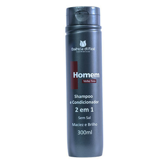 Shampoo e Condicionador 2 em 1 - Homem Vinho Tinto 300ml