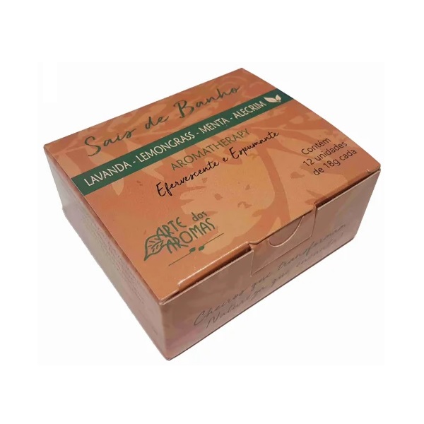 Sais de Banho Lemongrass Spa - Arte dos Aromas caixa c/12un